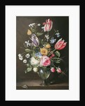 Flowers in a glass vase, 1663 by Johannes Antonius van der Baren