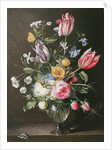 Flowers in a glass vase, 1663 by Johannes Antonius van der Baren