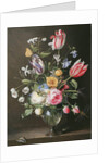 Flowers in a glass vase, 1663 by Johannes Antonius van der Baren