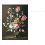 Flowers in a glass vase, 1663 by Johannes Antonius van der Baren