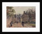 A Village Street, Louveciennes, 1871 by Camille Pissarro