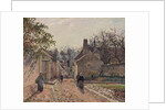 A Village Street, Louveciennes, 1871 by Camille Pissarro