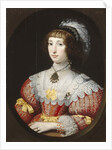A Young Lady with a Plumed Headdress, 1633 by English School