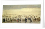 Winter Scene with Numerous Figures on the Ice, c.1600-31 by Arent Arentsz