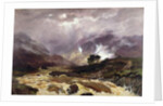 A Spate in the Highlands, 1866 by Peter Graham