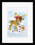 Christmas Reindeer and Rabbit by Diane Matthes