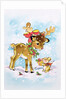 Christmas Reindeer and Rabbit by Diane Matthes