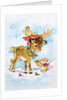 Christmas Reindeer and Rabbit by Diane Matthes