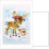Christmas Reindeer and Rabbit by Diane Matthes