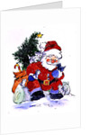Father Christmas and Kittens, 1996 by Diane Matthes