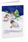 Little Snowmen Snowballing, 1996 by Diane Matthes