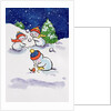 Little Snowmen Snowballing, 1996 by Diane Matthes