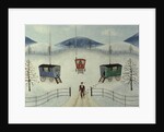 Gypsy Caravans in the Snow, 1981 by Mark Baring