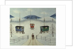 Gypsy Caravans in the Snow, 1981 by Mark Baring