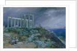The Temple of Poseidon, Sunium, 1877 by William 'Crimea' Simpson