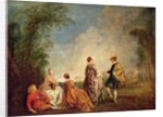 An Embarrassing Proposal, 1715-16 by Jean Antoine Watteau