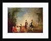An Embarrassing Proposal, 1715-16 by Jean Antoine Watteau