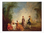 An Embarrassing Proposal, 1715-16 by Jean Antoine Watteau