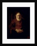 An Old Man in Red by Rembrandt Harmensz. van Rijn