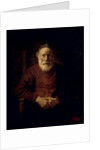 An Old Man in Red by Rembrandt Harmensz. van Rijn