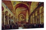 The Presentation of the New Doge to the People in the Basilica of San. Marco by Gabriele Bella