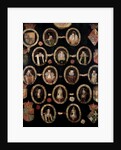 Genealogical chart tracing the Tudor roots of Mary Stuart, Queen of Scots and her son James VI of Scotland and I of England c.1603 by English School