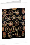 Genealogical chart tracing the Tudor roots of Mary Stuart, Queen of Scots and her son James VI of Scotland and I of England c.1603 by English School