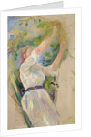 Girl gathering cherries, 1891 by Berthe Morisot