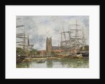 A French Port, 1884 by Eugene Louis Boudin
