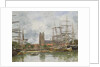 A French Port, 1884 by Eugene Louis Boudin