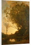 The Evening by Jean Baptiste Camille Corot