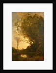 The Evening by Jean Baptiste Camille Corot