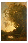 The Evening by Jean Baptiste Camille Corot