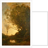 The Evening by Jean Baptiste Camille Corot