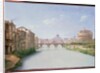 View of the Ponte and Castel Sant'Angelo in Rome by Christoffer-Wilhelm Eckersberg