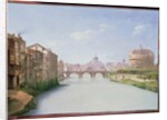 View of the Ponte and Castel Sant'Angelo in Rome by Christoffer-Wilhelm Eckersberg