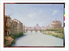 View of the Ponte and Castel Sant'Angelo in Rome by Christoffer-Wilhelm Eckersberg