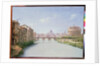 View of the Ponte and Castel Sant'Angelo in Rome by Christoffer-Wilhelm Eckersberg