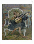 Girl Playing a Mandolin by Henri Lebasque