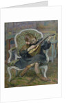 Girl Playing a Mandolin by Henri Lebasque