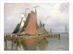 Fishing boats leaving Zuyderzee Port, 1899 by Adrian Scott Stokes