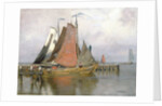Fishing boats leaving Zuyderzee Port, 1899 by Adrian Scott Stokes