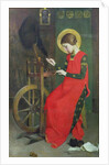 St. Elizabeth of Hungary spinning Wool for the Poor, c. 1895 by Marianne Stokes
