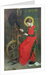St. Elizabeth of Hungary spinning Wool for the Poor, c. 1895 by Marianne Stokes