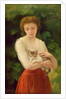 Country Girl and her Kitten by Charles Landelle