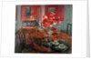 Tulips in a Red Dining Room by Susan Ryder