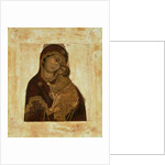 Virgin of the Don embracing the blessing Christ Child, Russian icon, 17th century by School Russian