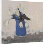 White tulips blue jug, 2017 by Michael Clark