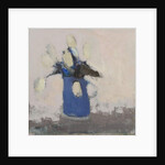 White tulips blue jug, 2017 by Michael Clark