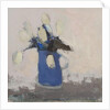 White tulips blue jug, 2017 by Michael Clark